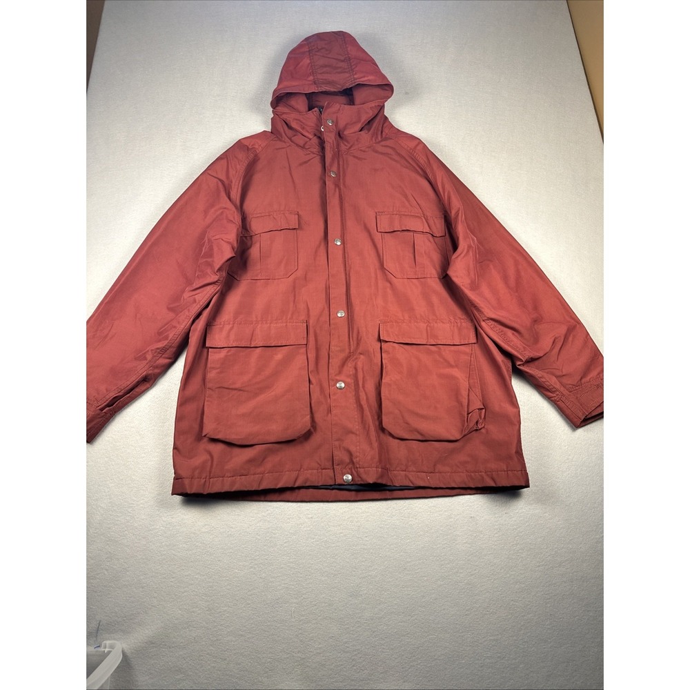 Woolrich‎ Field Jacket Mens XL Burgundy Vintage Utility Safari Made in USA